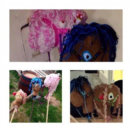 Steckenpferd in dreifacher Ausführung